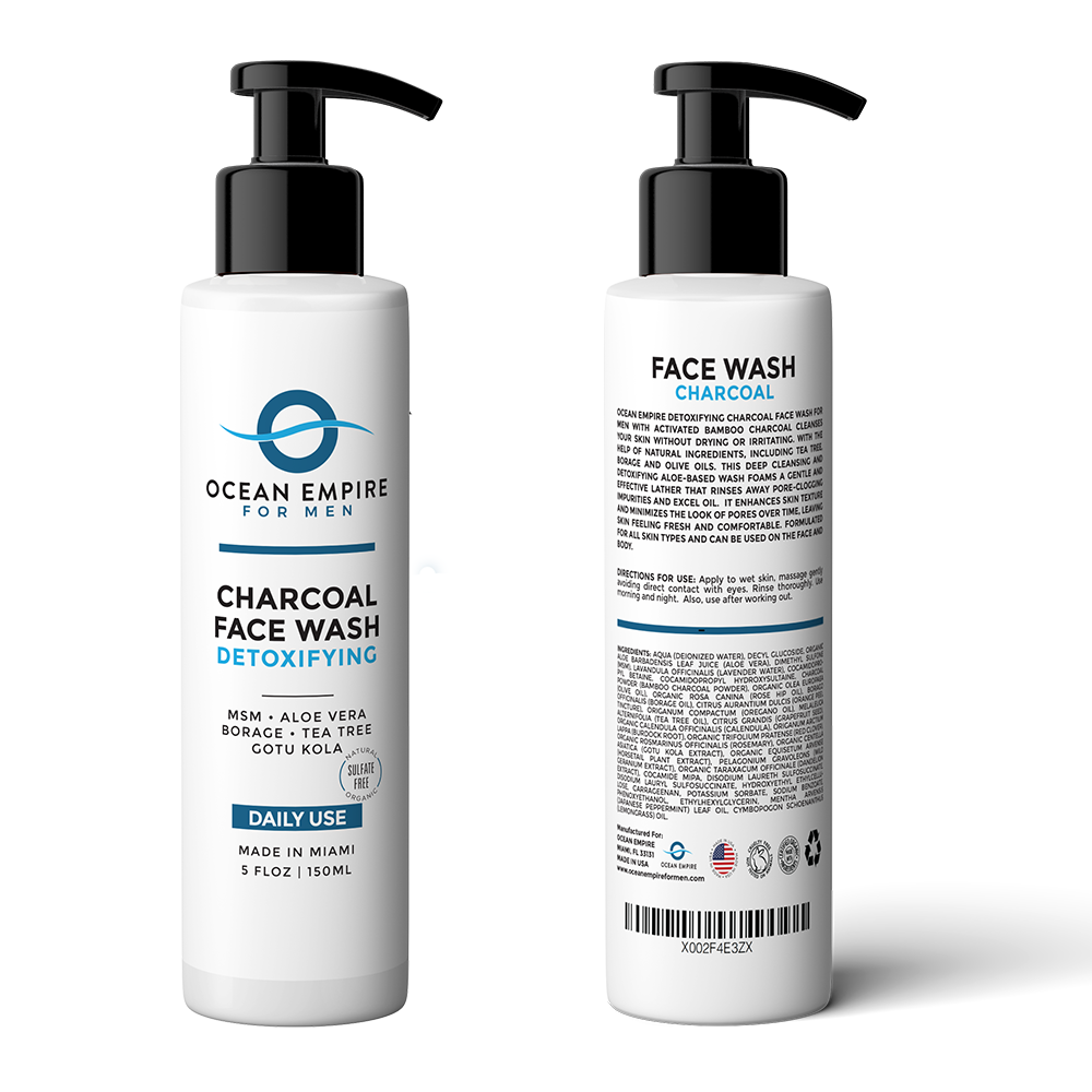 Ocean Empire for Men Detoxifying Charcoal Face Wash. From Brickell, Miami