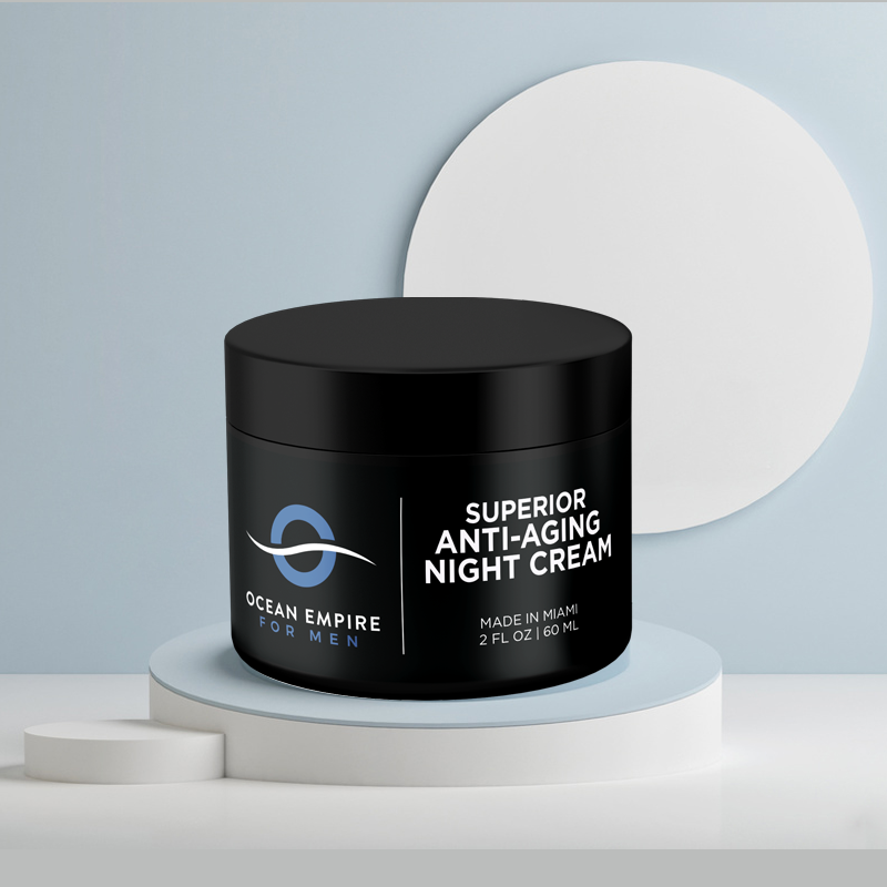Anti aging cream for men. Ocean Empire for Men Superior anti-aging night cream for men with Retinol to reduce fine lines &amp; wrinkles, stimulate skin regeneration, with Vitamin E to boost collagen production and promote skin elasticity and firmness, and with Hyaluronic Acid to rejuvenate and repair skin